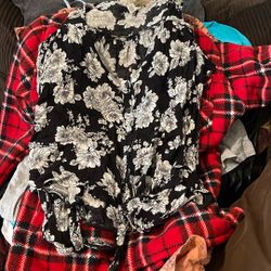 Black And White Floral Top