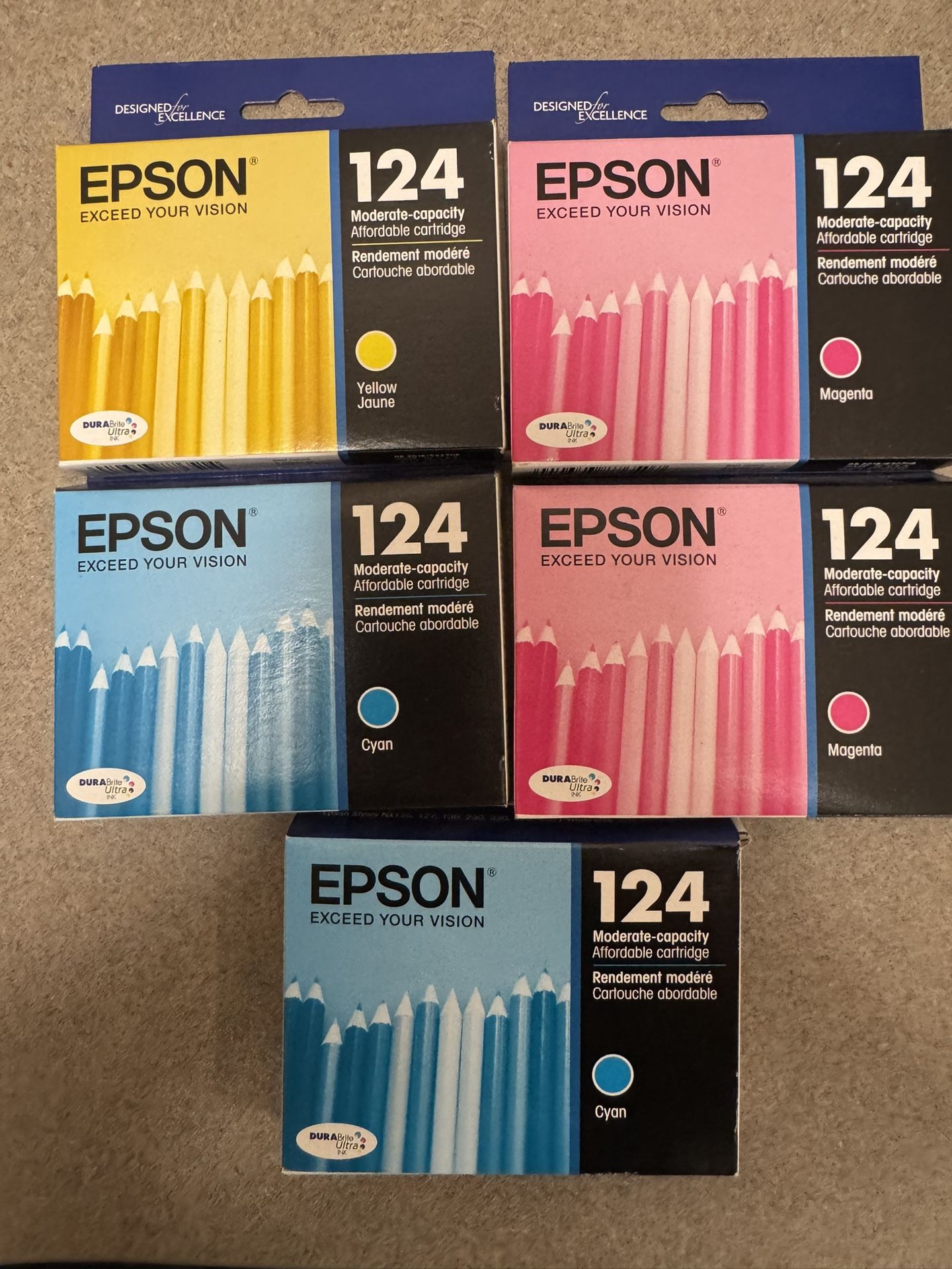 Epson 124 Ink Cartridges bundle