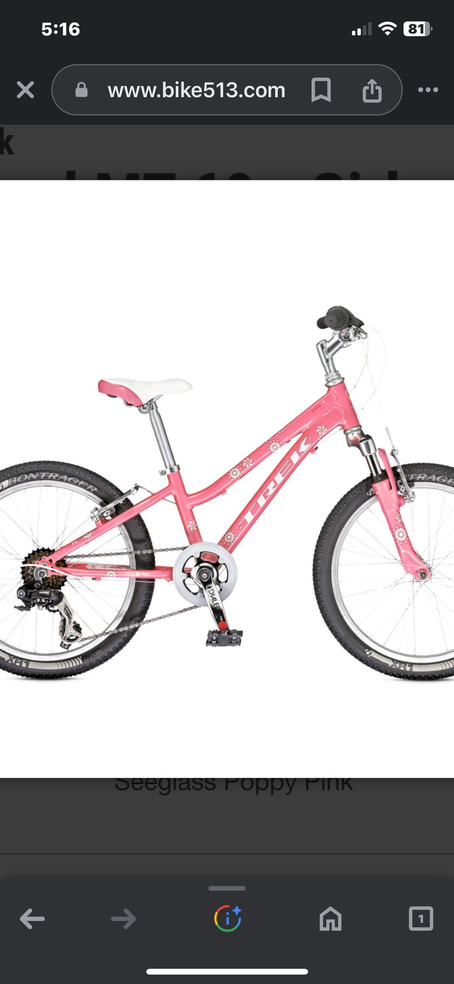 TREK MT 60 Girls BIKE