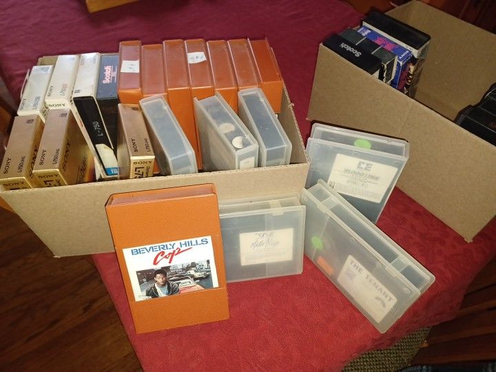 Box Of Beta Tapes Cartridges