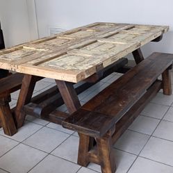 Dinning Table W/Old Door's