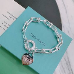 Tiffany Lovestruck Heart Tag Bracelet in Silver
