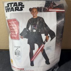 Star Wars Darth Vader Girls Costume Kids Large 8-10 Years