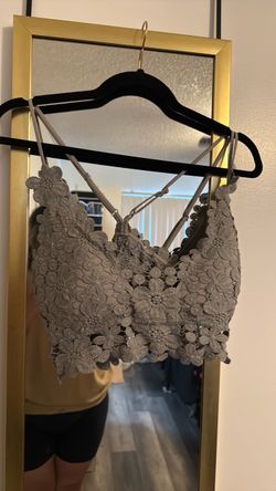 Grey Floral Top
