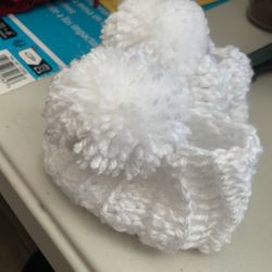 Zapatitos Blanca’s A Crochet  De 0 a 3 Meses. Para Nino O Niña