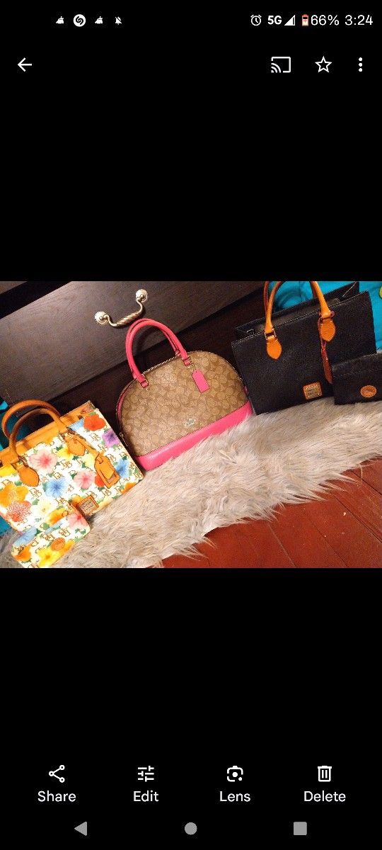 2 Dooney & Bourke Bags & Wristlets 1 Coach bag W/ Wristlet