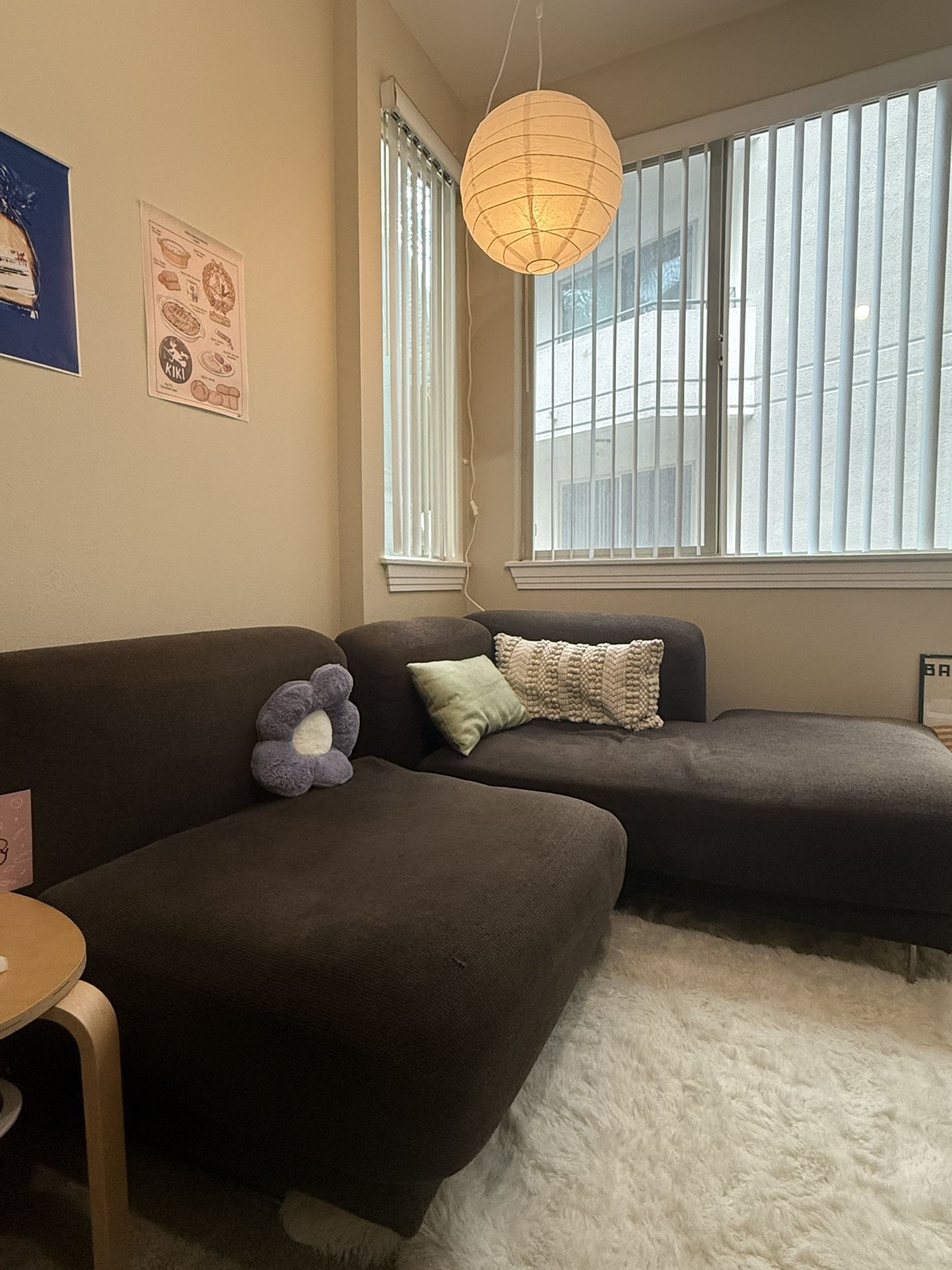 vintage ikea brown couch
