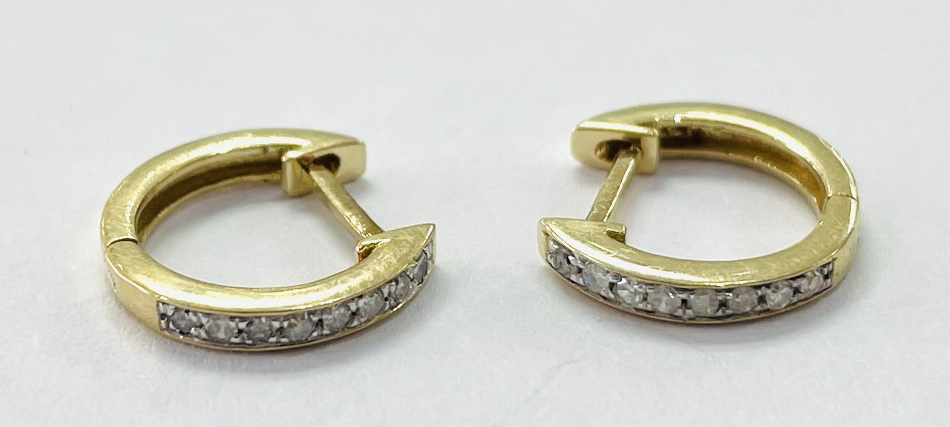 14K Yellow Gold Diamond Earrings