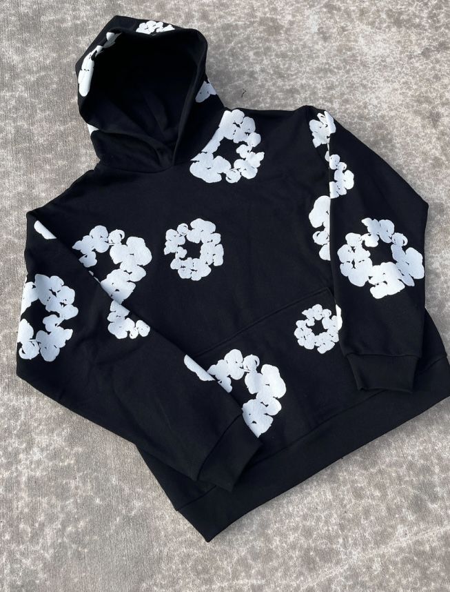 Black Denim Tear Hoodie