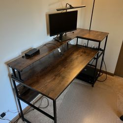 Desk With Shelves