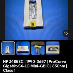 HP J4858C | 19/90-36/57| ProCurve Gigabit-SX-LC Mini-GBIC | 850nm | Class 1