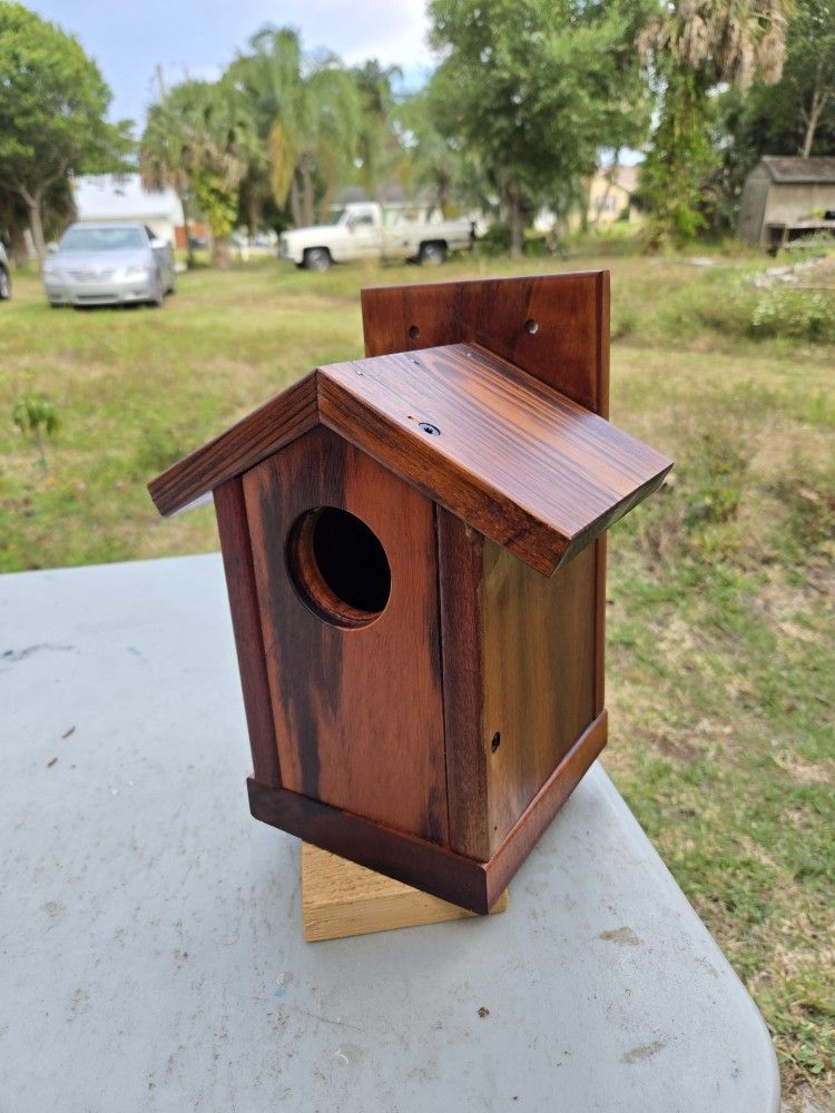 Bird House - Brazilian Tiger Wood. 