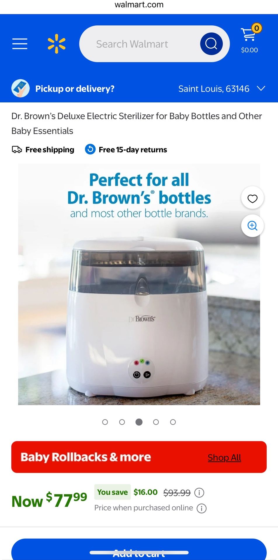 Dr Brown Deluxe Electric Washer And Sterilizer