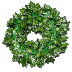 12 Pack Artificial lvy Greenery Fake Hanging Vine Plants Leaf Leaves Garland Hanging for Bedroom Wedding Party Garden Office Home Indoor Outdoor Wall 