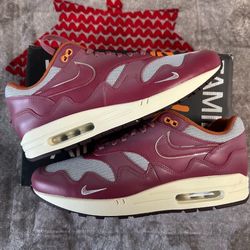 NIKE AIR MAX 1 (PATTA Waves Rush Maroon) Size 12