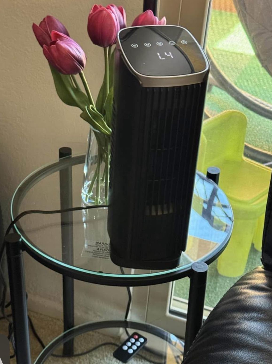 Fan for Bedroom 13" Tower Fan Desk Fan Portable Fans Cooling Fans, 70° Oscillating, 4 Speeds, Max 24ft/s, 4 Modes, with Remote, 12H Timer, for Office,