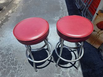 Red bar stools