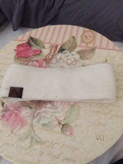 White fleece headband