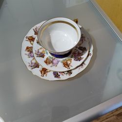 $50 - Vintage German Three-piece Cup, Saucer And Plate