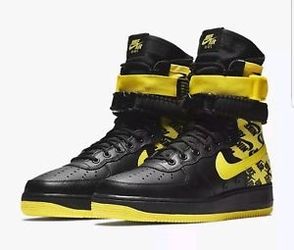 Sf Nike Air Force 1 high black and yellow brand new