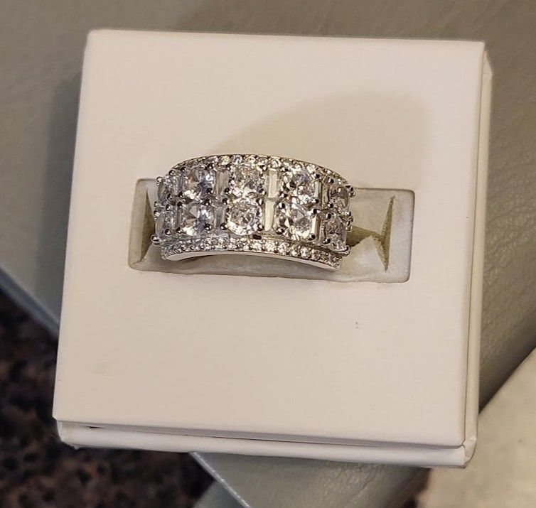 Multi-Row CZ Band 925 Sterling Silver 5.33ctw Bella Ring (NWT)