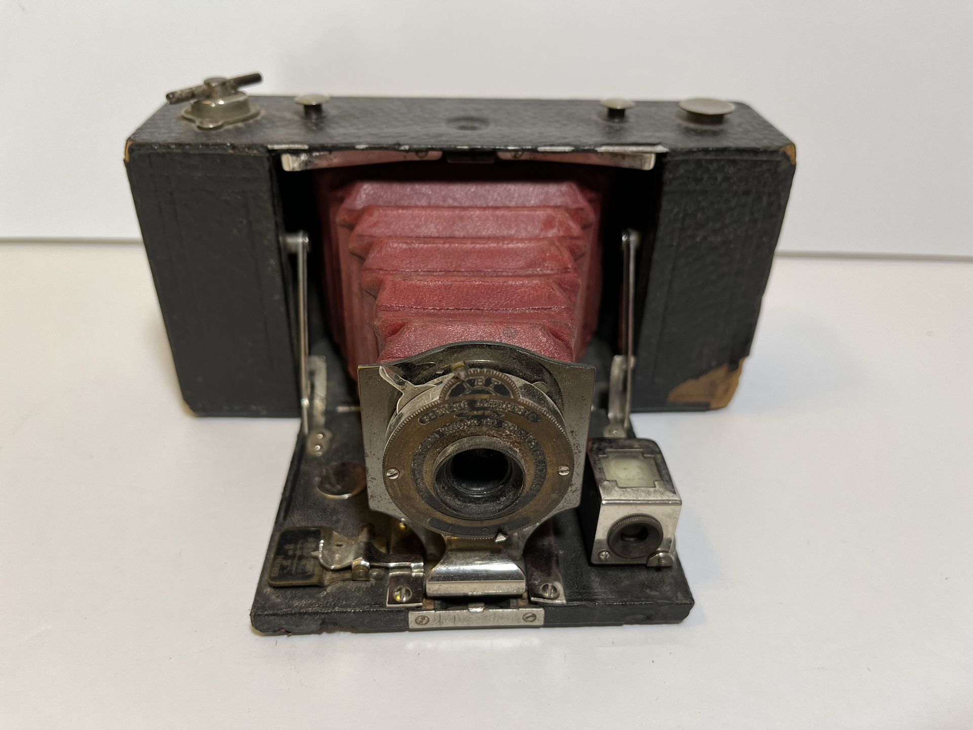 Kodak Brownie Folding Camera EK Co. IBT Red Bellows Antique