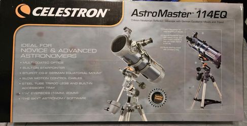 Celestron AstroMaster 114 Telescope with Equatorial Mount