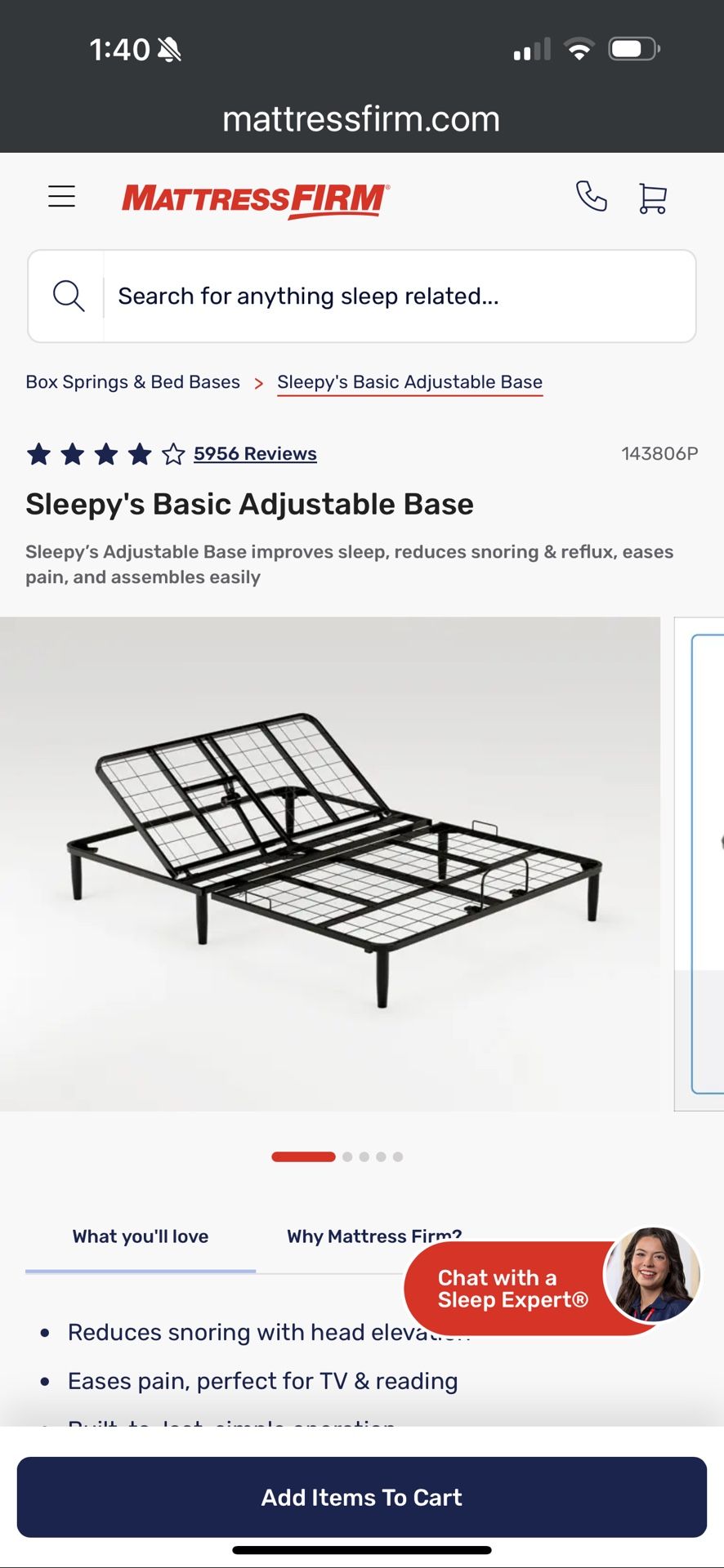 Sleepy's Basic Adjustable Base- King size