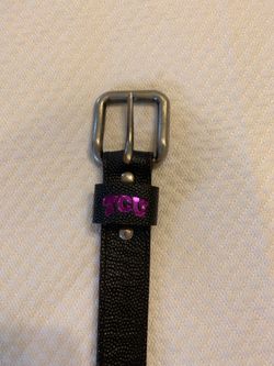 Brand new super nice black leather TCU belt