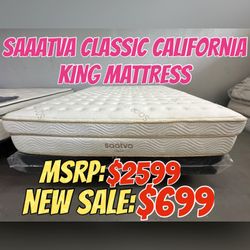 SAATVA CLASSIC CALIFORNIA KING MATTRESS 