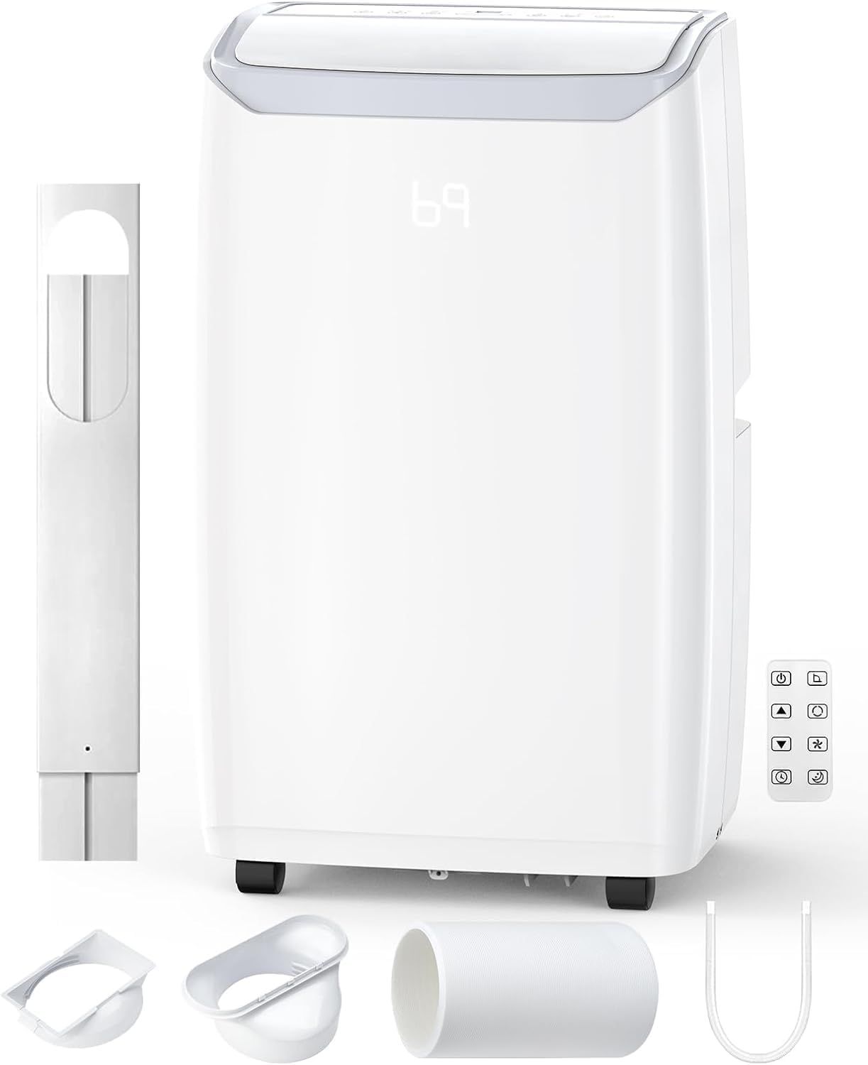 14,000 BTU Portable Air Conditioner – 4-in-1 Portable AC Unit with Cooling, Dehumidifier, Fan & Sleep Mode for Rooms Up to 700 Sq.Ft, Remote Control, 