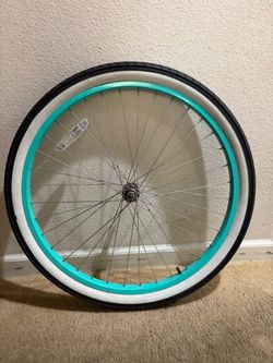 26" Bike Wheel with Whitewall Tire