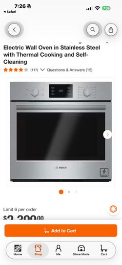 NEW IN BOX BOSCH 500 Series 30”ELECTRIC WALL OVEN WITH A 3 YEAR EXTENDED WARRANTY FULLY TRANSFERABLE 3/1/26