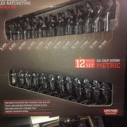 Icon Professional Flex Ratcheting Wrench Set (Metric)