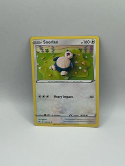 Pokemon Crown Zenith Snorlax Rare Card # 109/159