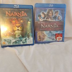 2 NARNIA BLUE RAYDVDS The Lion The Witch and The Wardrobe and the other Prince Caspian