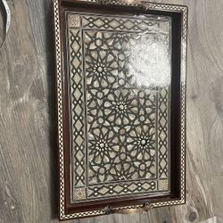 Wooden Tray Mother pearl