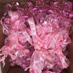 54 Pink Baby Shower Pacifiers