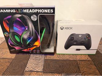 Xbox joystick & headphones