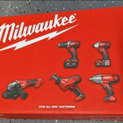 Milwaukee Tool Kit, Grinder, Sawzall,  Impact Drill 