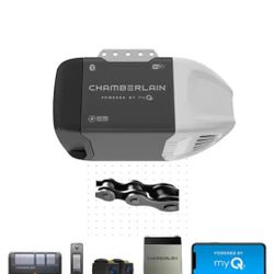 ✨️ $230  w4773 Chamberlain 1/2 HP Smart Chain Drive Garage Door Opener with Battery Backup whs z2