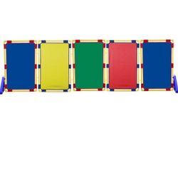 Children's Factory Rectangle PlayPanel Set - 5, Kids Room Divider Panel, Classroom Partition, Free-Standing Screen for Daycare or Preschool, Cantileve