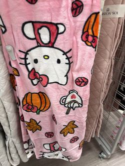 Hello Kitty Halloween Fleece Throw Blanket