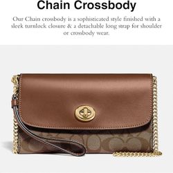 Brand New Coach Women's Signature Chain Crossbody Bag