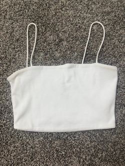 White ribbed crop top
