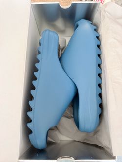 Yeezy slides blue