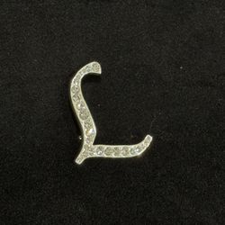 Metal “L” Pin (with Faux Diamonds)