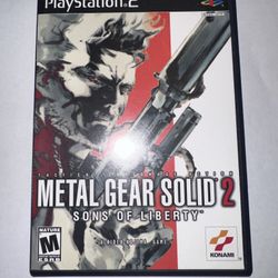 Metal Gear Solid 2 Sons of Liberty PlayStation 2 PS2 Complete In Box CIB Manual