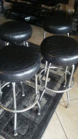 Four bar stools for sale leather