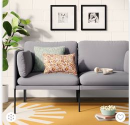 Upholstered Loveseat, Gray- Room Essentials